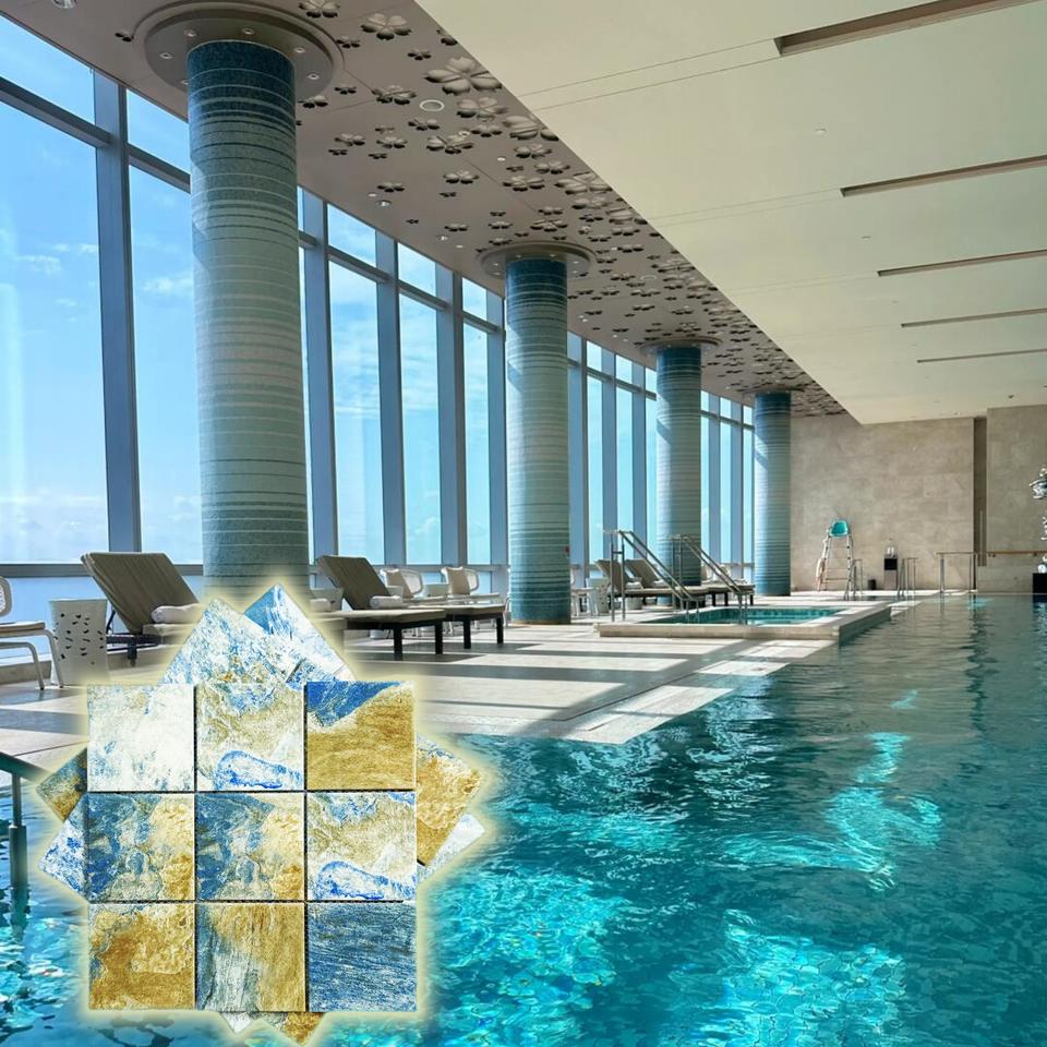 Gạch lát sàn toàn sứ mosaic ceramic sáng tạo