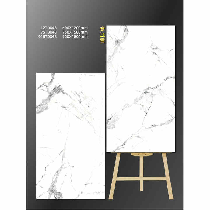 Gạch lát đá cẩm thạch trắng sang trọng 60x120 cm thiết kế hiện đại