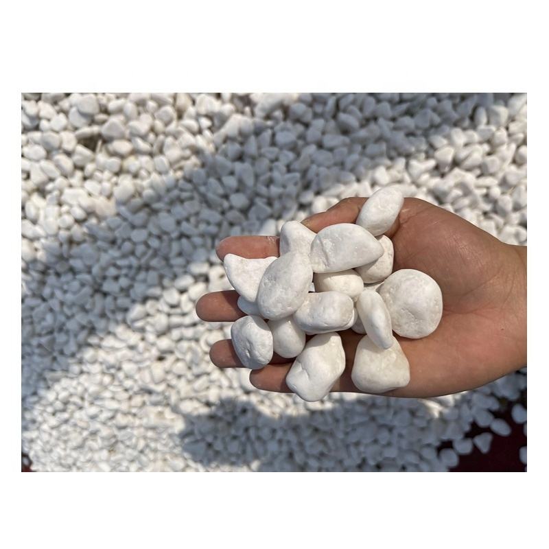 Đá tự nhiên cao cấp dạng cuội, sỏi sông Trắng Tự nhiên đánh bóng mờ