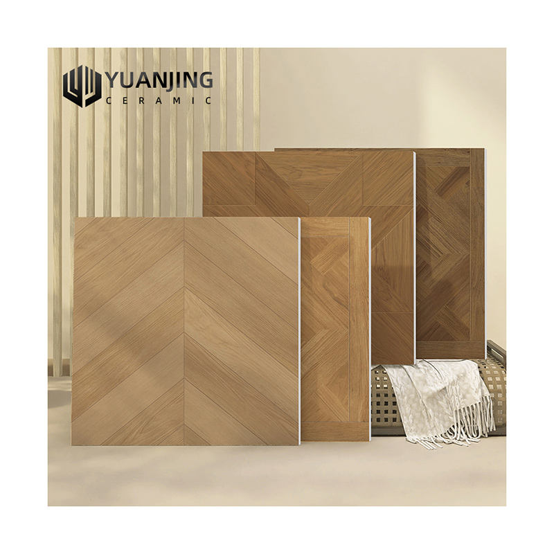 Gạch Sứ Vân Gỗ Lát Sàn Chống Trượt Thiết Kế Kiểu Pháp Cổ Điển Cho Bếp Phòng Tắm Tùy Chỉnh 800x800mm