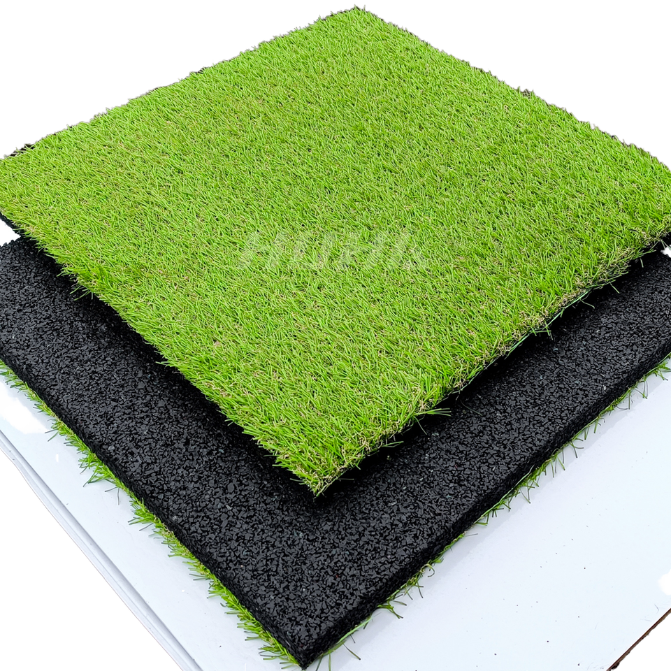 Thảm trải sàn phòng tập thể dục chất liệu SBR màu đen và xanh lá cây tùy chỉnh