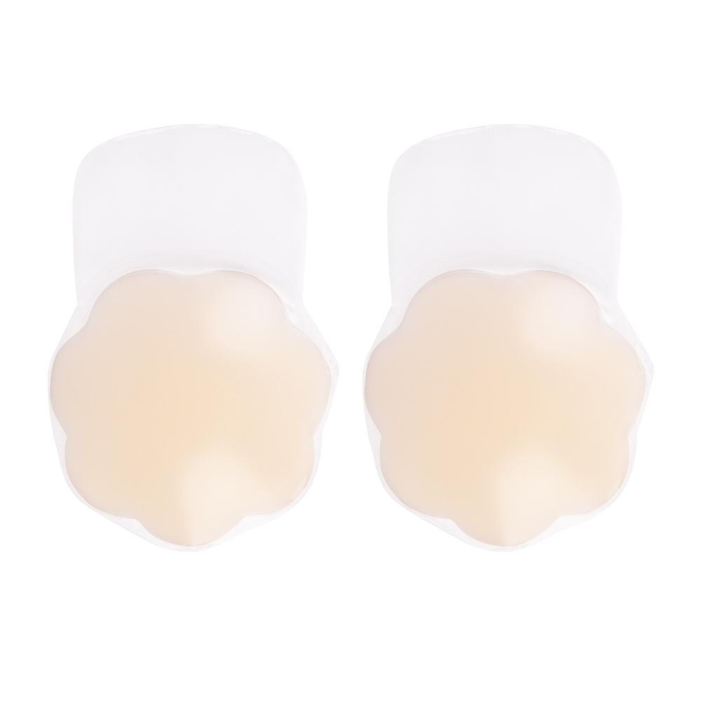 Miếng dán ngực silicon dán nâng ngực không đường may không dây chống thấm nước hình hoa tròn