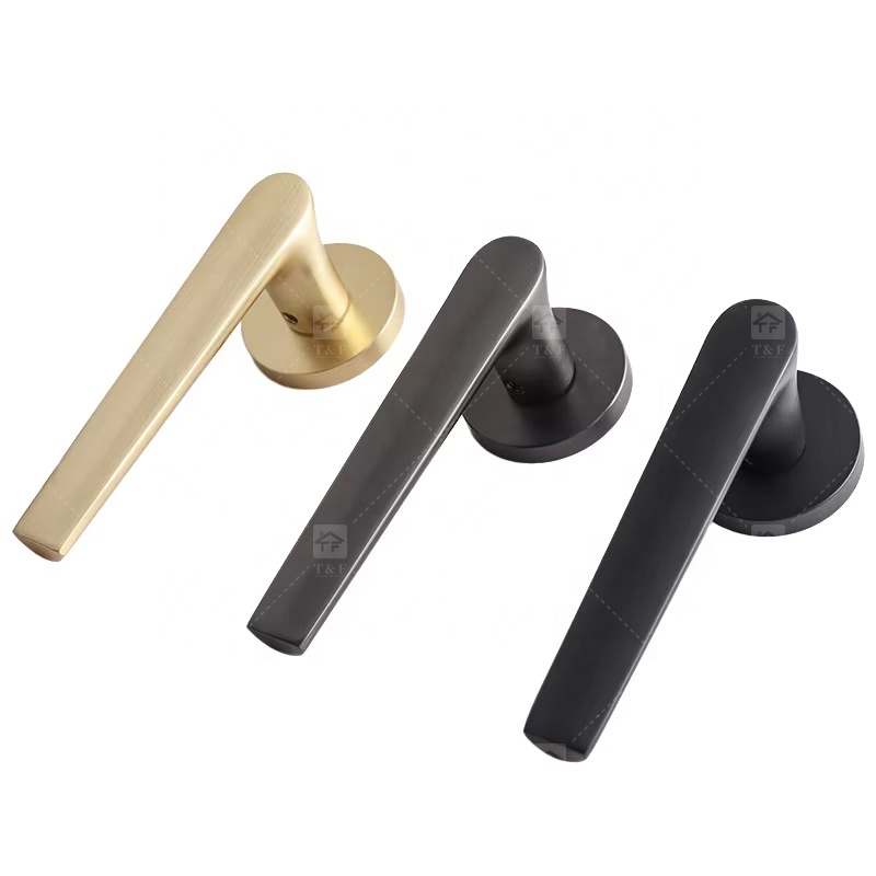 Tay nắm cửa từ tính êm ái màu xám đậm, phong cách sang trọng hiện đại, dùng đa năng cho Nhà ở, Văn phòng, Căn hộ, Khách sạn, chế tác từ Hợp kim Thép Kẽm.