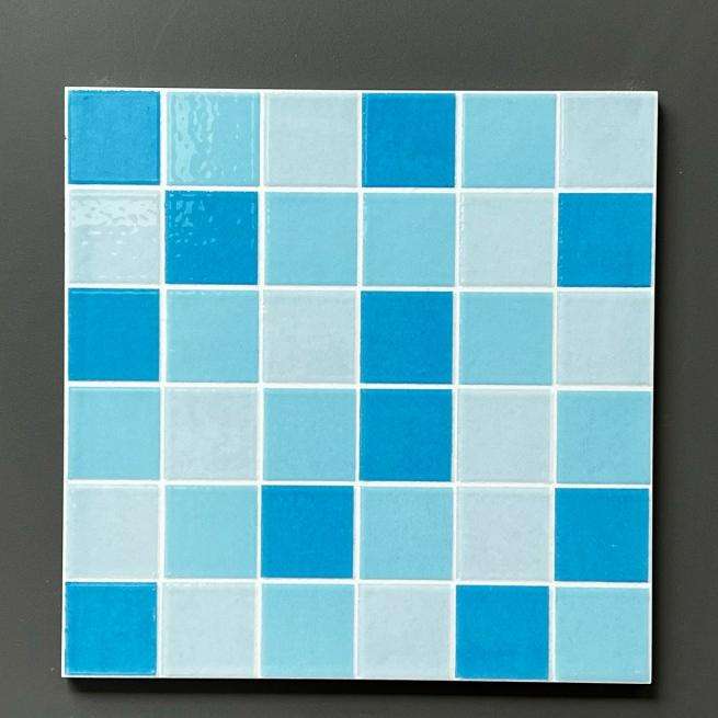 Gạch ốp tường gốm sứ tráng men màu xanh dương trời cao cấp 30x30cm