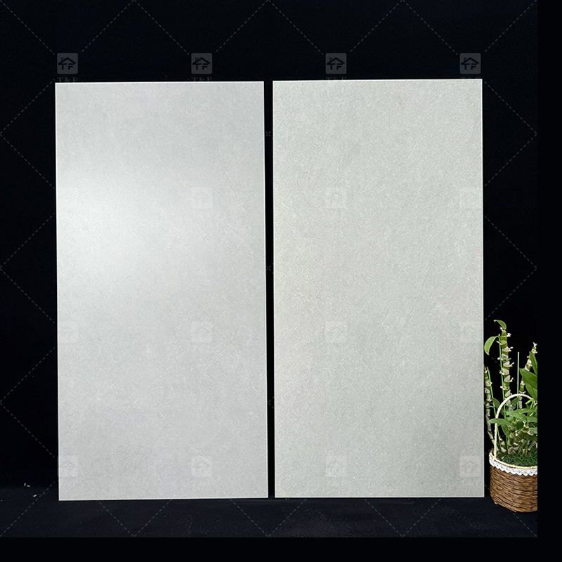 Gạch lát sàn Porcelain xám Lappato bán bóng mờ 600x1200mm cho nội thất phòng khách, phòng tắm