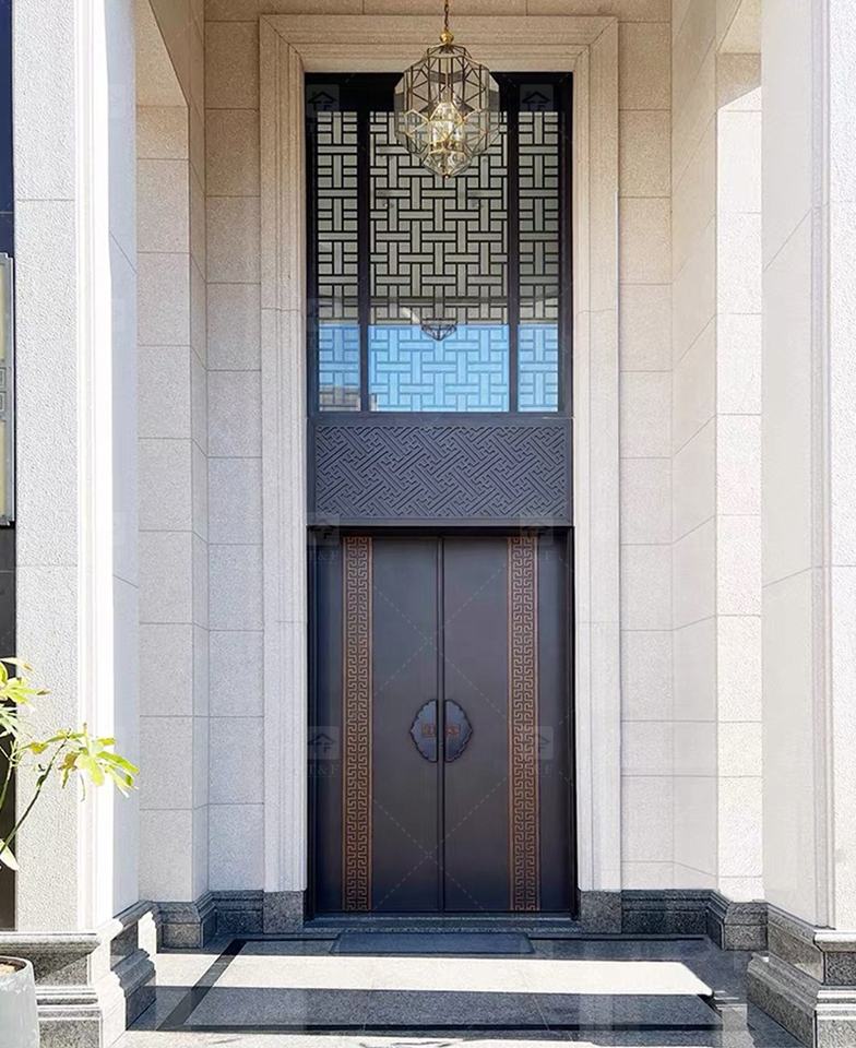 Cửa Chính Nhôm An Ninh Hoàn Thiện Chống Thấm Nước Phong Cách Hiện Đại Tối Giản