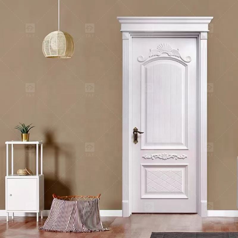 Cửa Gỗ Đặc Trắng Chất Lượng Cao, Phong Cách Mỹ, Thiết Kế Mới Dùng Cho Biệt Thự, Nhà Ở Và Dự Án, Sử Dụng Nội Thất, Bề Mặt Hoàn Thiện