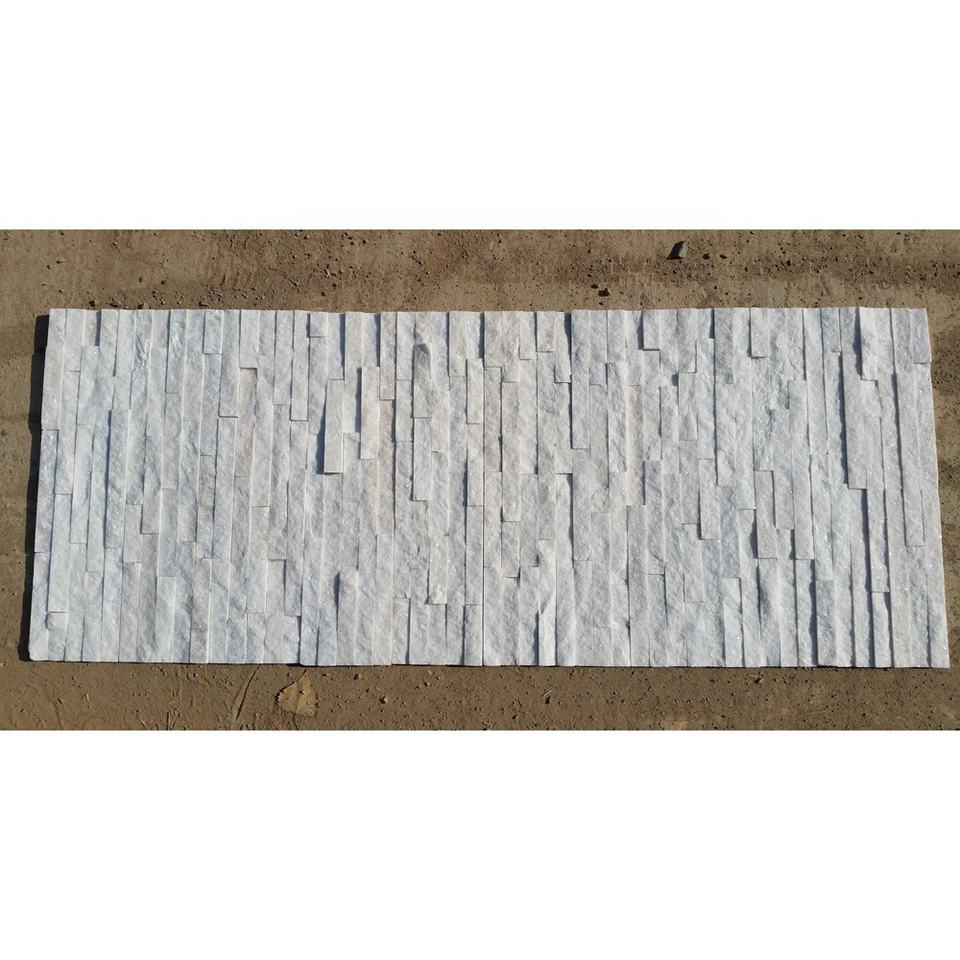 Tấm ốp tường đá văn hóa ngoại thất đá cẩm thạch trắng tinh thể Veneer tự nhiên Trung Quốc
