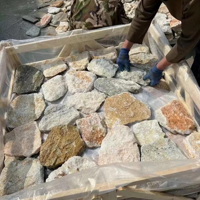 Đá tự nhiên ốp tường trang trí ngoại thất hình dáng tự do dạng xếp chồng