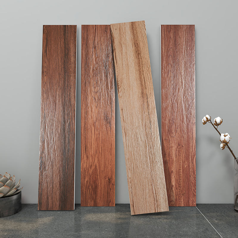 Gạch lát sàn porcelain vân gỗ tự nhiên phòng khách