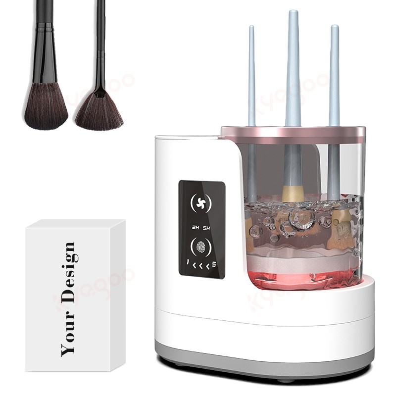 Máy Rửa Cọ Trang Điểm Điện Tự Động Di Động USB Mới 2025 Kèm Sấy Khô