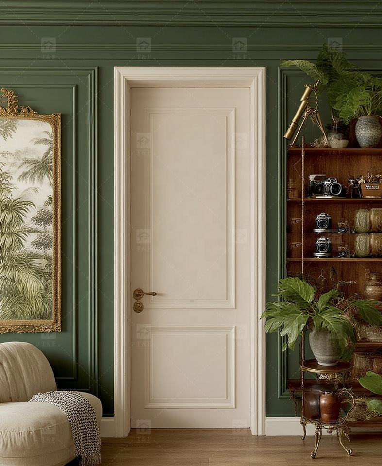 Cửa Nội Thất Gỗ Tự Nhiên Chống Nước Hiện Đại, Thiết Kế Mới