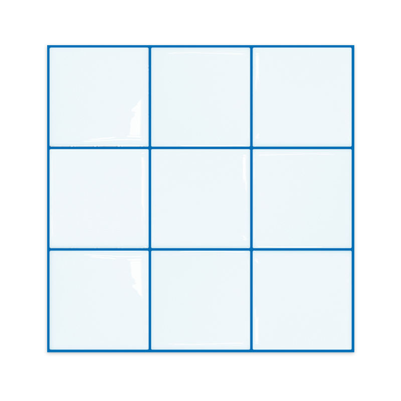 Bán chạy Decal dán tường gạch và Phào chỉ 3D Tự làm cho Bếp Gia đình, Chống thấm nước, họa tiết Lưới Cửu cung Xanh dương