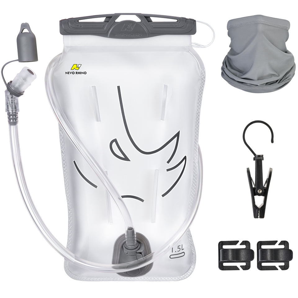 Nevo Rhino Túi Đựng Nước Chống Thấm 1.5L PEVA Thân Thiện Với Môi Trường Có Gân Gia Cố, Dễ Sử Dụng Cho Hoạt Động Ngoài Trời