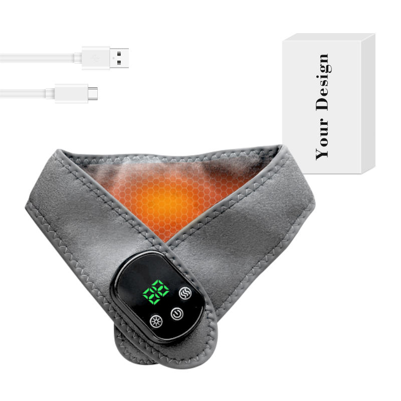 Máy mát xa cổ không dây di động cài đặt nhiệt độ, mát xa điện bảo vệ, sưởi ấm và rung