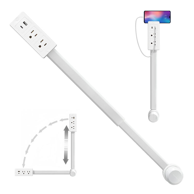 Bộ mở rộng ổ cắm gắn tường đa năng có cổng USB và chống sét lan truyền