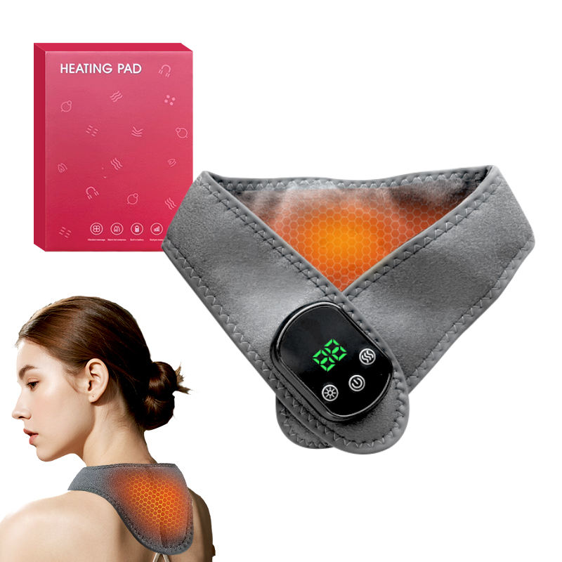 Gối mát-xa cổ không dây có nhiệt điện, di động, rung đốt sống cổ