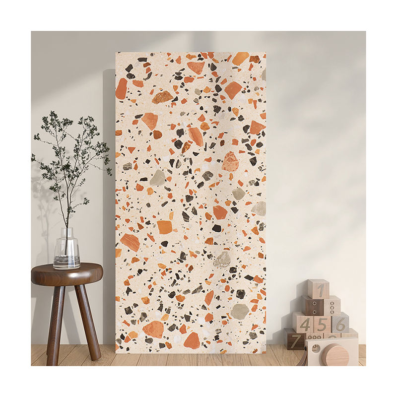 Gạch Sứ Terrazzo Mờ Phong Cách Cổ Điển và Độc Đáo Với Đế Gốm Toàn Bộ, Bề Mặt Men Chạm Khắc Tinh Xảo