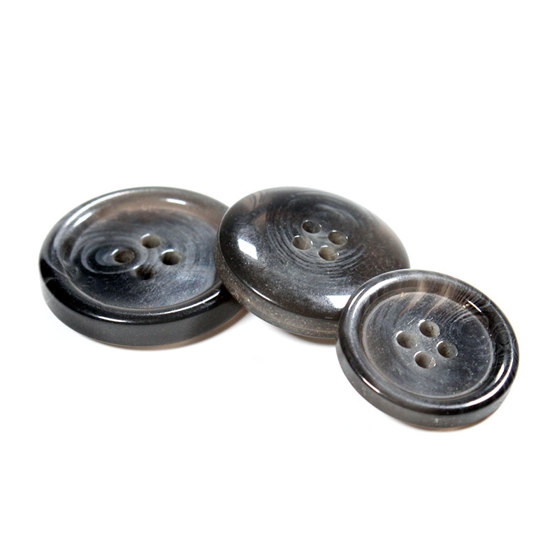 Cúc áo nhựa resin urea giả sừng thủ công 4 lỗ tùy chỉnh bán sỉ dùng cho áo khoác nam, trang phục mùa hè, áo thun, đồ bơi