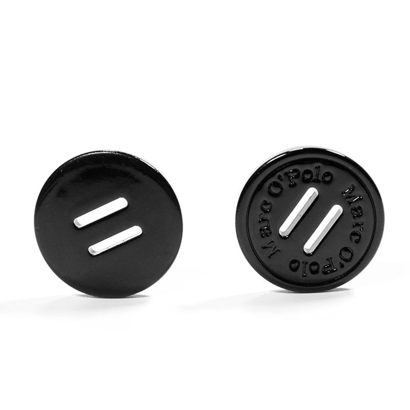 Nút may nhựa resin tròn 2 lỗ, logo tùy chỉnh, bán sỉ dùng cho áo khoác, áo jacket, phụ kiện may mặc