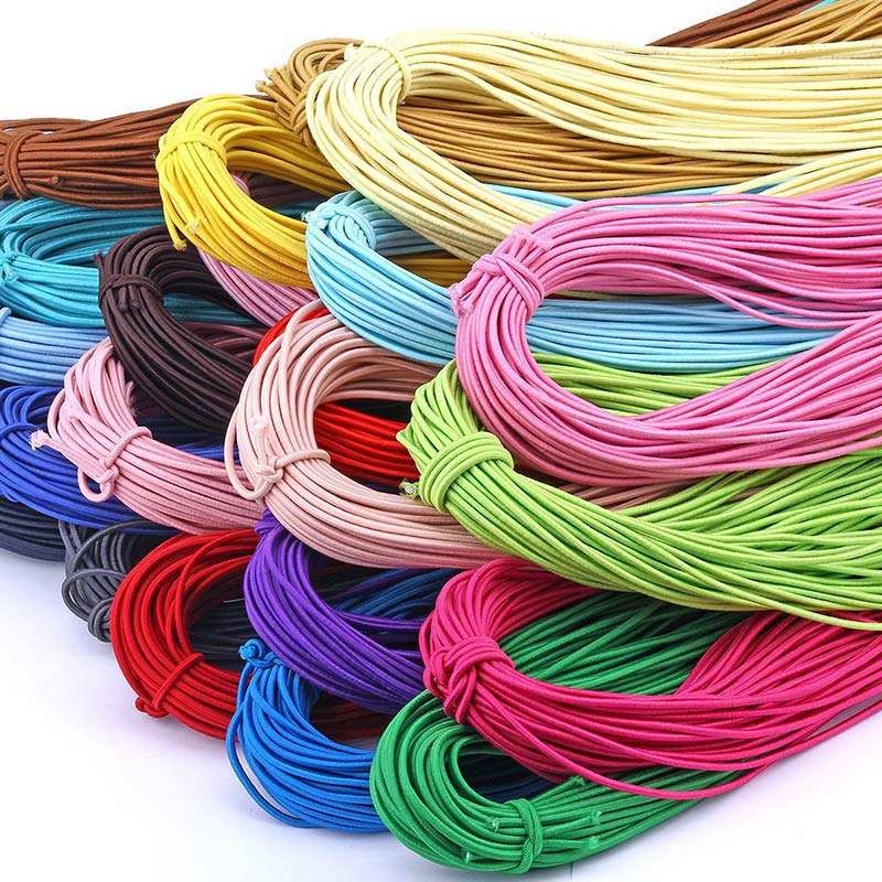 Dây chun bện polyester tròn đa màu sắc tùy chỉnh bán chạy 1mm 1.5mm 2mm 3mm dùng cho may mặc