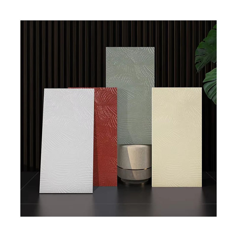 Gạch ốp tường sứ vân gạch kỹ thuật số bóng, đỏ thuần, 30x60cm, bề mặt trơn, dùng cho nhà bếp và phòng tắm