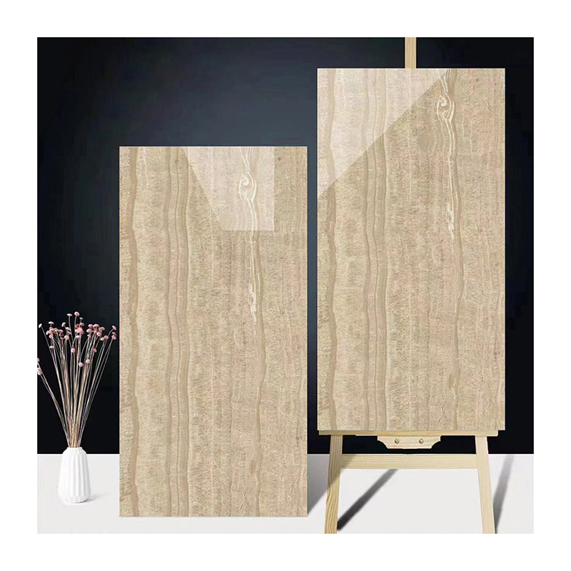 Gạch ốp tường và lát sàn sứ Tây Ban Nha tráng men Porcelanto nâu bóng men kính thiết kế vân đá cẩm thạch