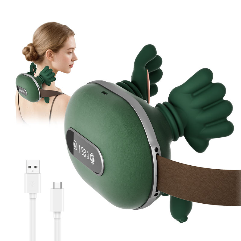 Máy mát xa cổ điện cầm tay xoa bóp mô sâu mới 2025 với đầu hình bàn tay độc đáo giúp giảm đau sâu