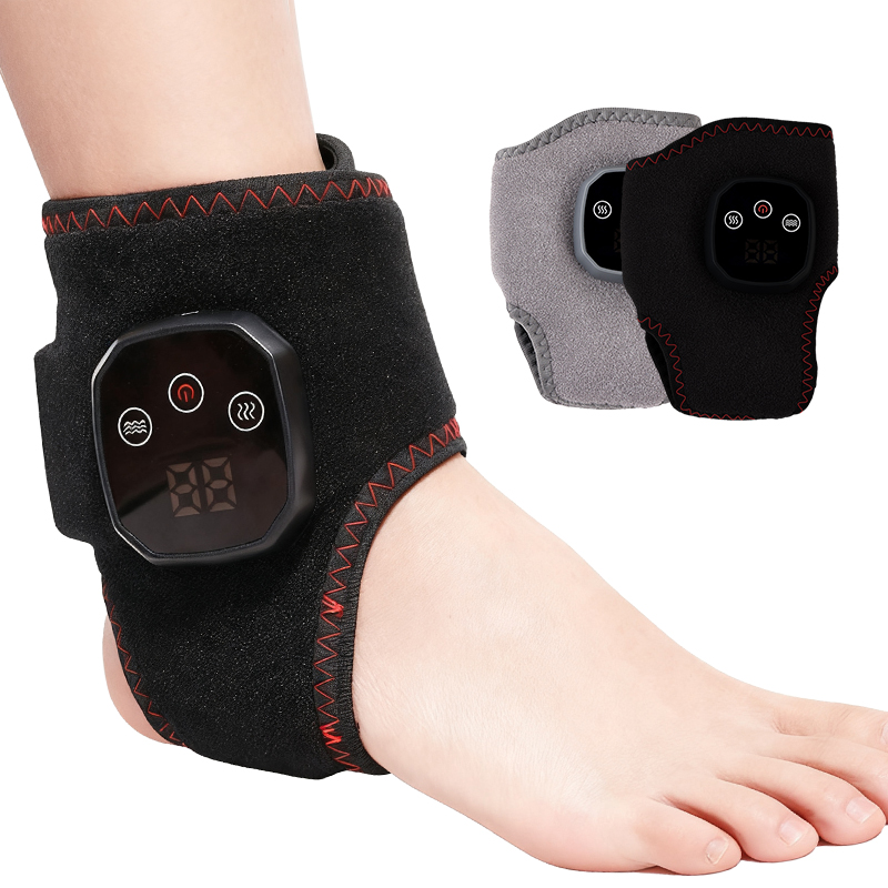 Máy massage điện cổ chân và bàn chân, trị liệu nhiệt, giảm đau cơ và căng thẳng, có thể sạc lại.