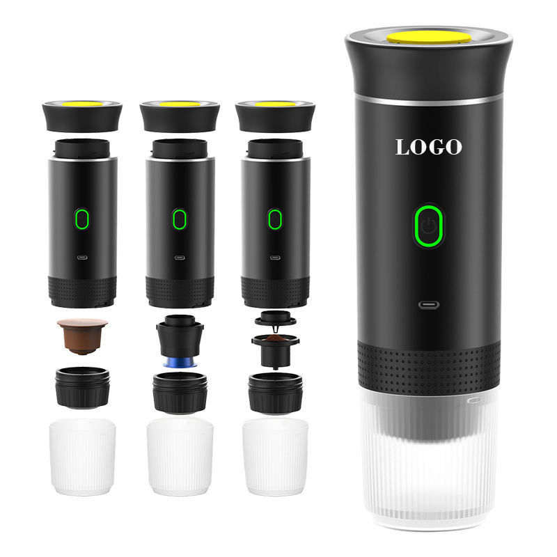 Máy pha cà phê viên nén Espresso thương mại di động, sạc lại, không dây, dùng nguồn USB và pin