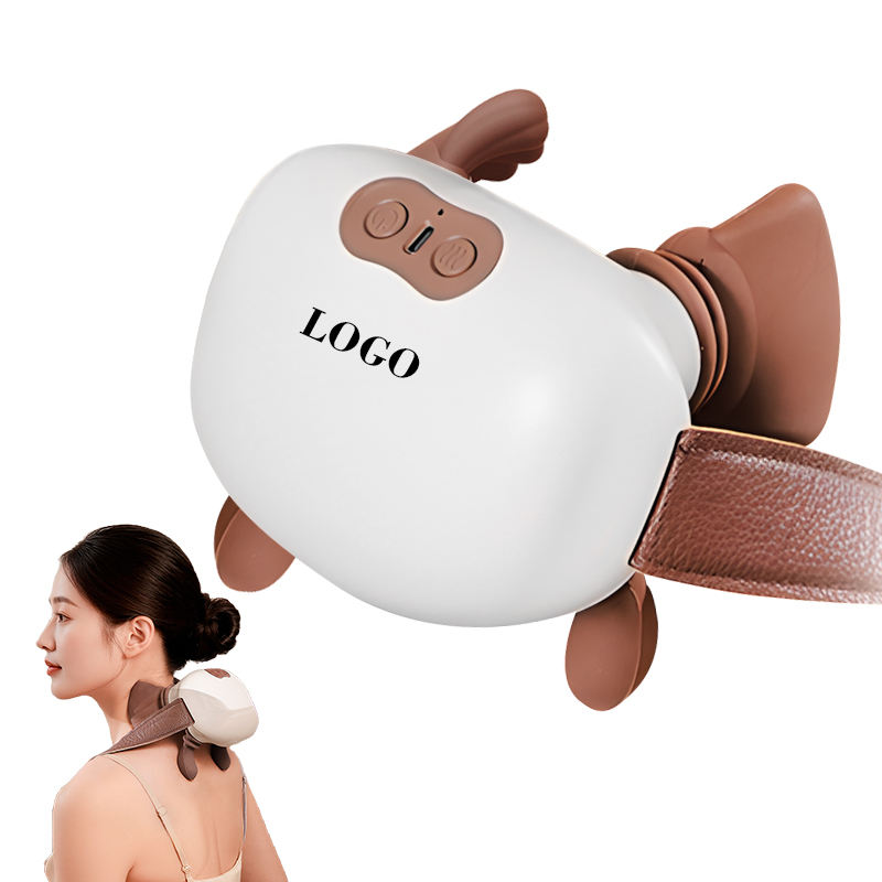 Gối massage Shiatsu lưng và cổ giảm đau, có thể sạc lại, dùng tại nhà, có nhiệt
