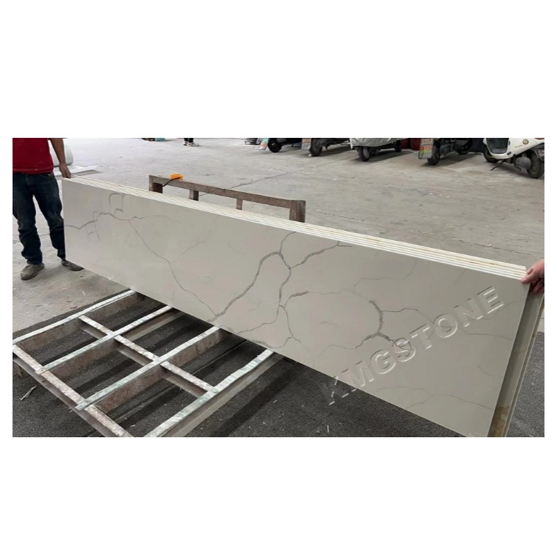 Tấm Đá Cẩm Thạch Trắng Jazz Tự Nhiên Phong Cách Hiện Đại Tùy Chỉnh, Đánh Bóng, Chống Thấm Nước, Dùng Làm Gạch Ốp Mặt Bàn Biệt Thự Cho Bếp Và Phòng Ăn