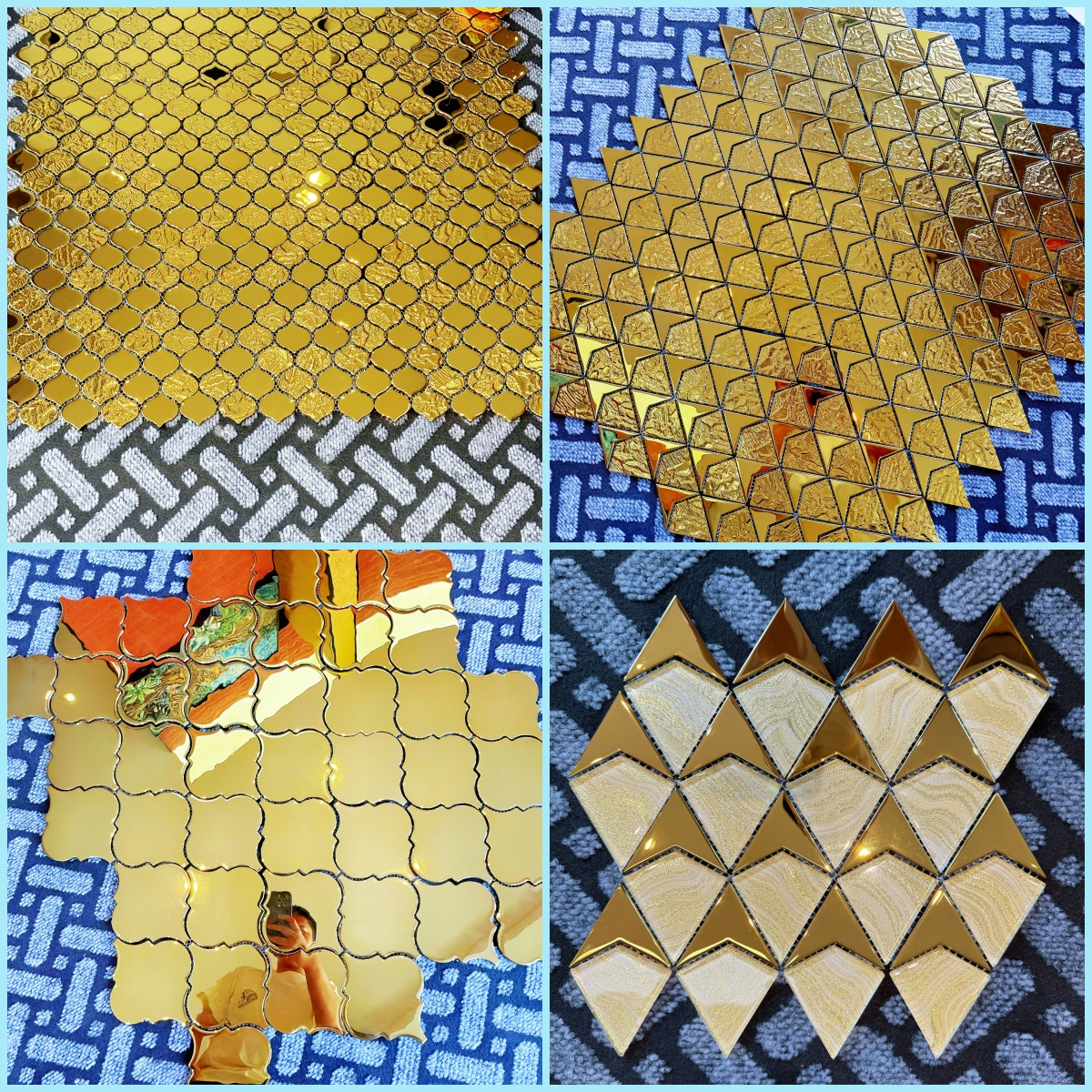 Gạch Ốp Tường Sàn Nội Thất Khảm Vàng Đá Cẩm Thạch Tự Nhiên Sang Trọng Hiện Đại Bề Mặt Bóng Dùng Cho Khách Sạn, Nhà Ở, Tấm Ốp Bếp, Phòng Tắm