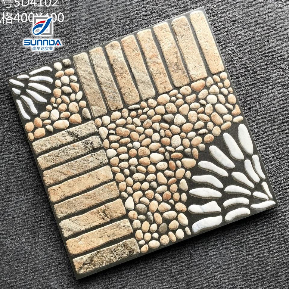 Gạch Sứ Giả Đá Cuội Ngoại Thất Lát Sàn Phòng Tắm Nhà Bếp Mờ Chống Trượt 30x30 40x40cm