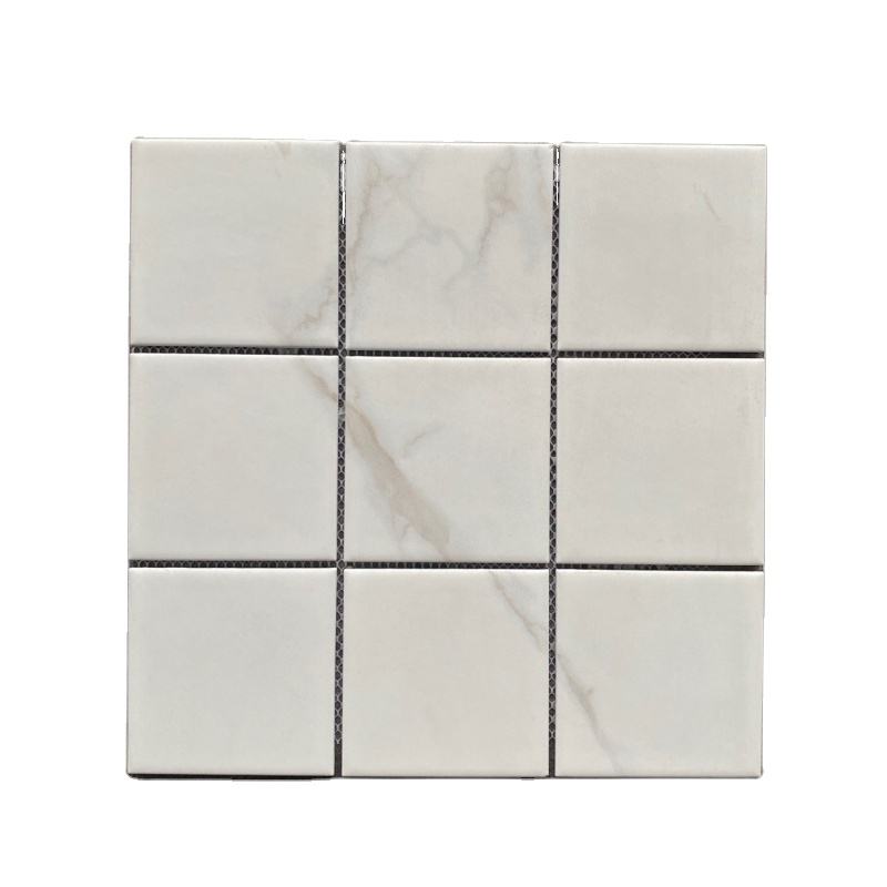 Gạch Mosaic Bề Mặt Mờ Đơn Giản, Vân Đá Cẩm Thạch Trắng Carrara, Dùng Trang Trí Hồ Bơi, Phòng Tắm, Nhà Bếp, Đa Dạng Hình Dạng Và Kích Thước