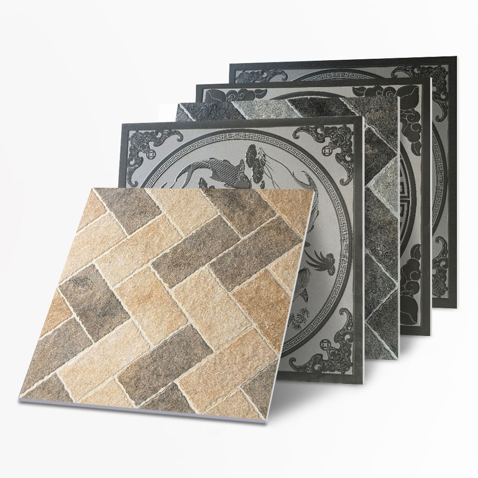 Gạch lát sàn và sân thượng men mờ 60x60cm họa tiết vân đá cẩm thạch và vân đá kiểu cổ điển, dày 12mm, Nhà máy Phật Sơn