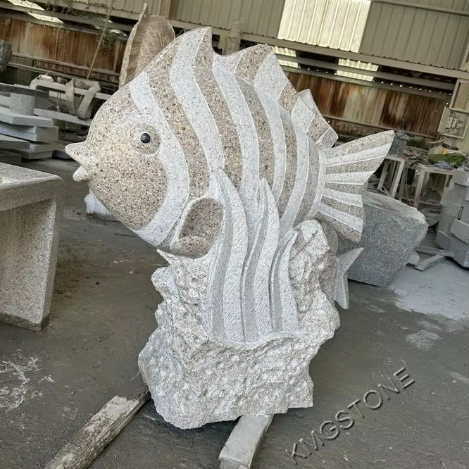 Nhà cung cấp sỉ Tượng đá điêu khắc hình cá ngồi thiết kế Châu Âu truyền thống thân thiện với môi trường dùng ngoài trời