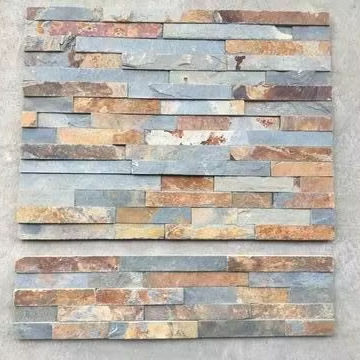 Tấm ốp tường đá phiến ngoại thất hiện đại, bền, tự nhiên, màu rỉ sét đa sắc, chống axit