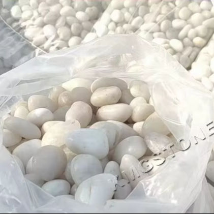 Đá Cuội Lát Cảnh Quan Sân Vườn Ngoài Trời Sỏi Trắng Tự Nhiên Đánh Bóng Cao, Bền, Thân Thiện Môi Trường, Bảo Hành 5+ Năm