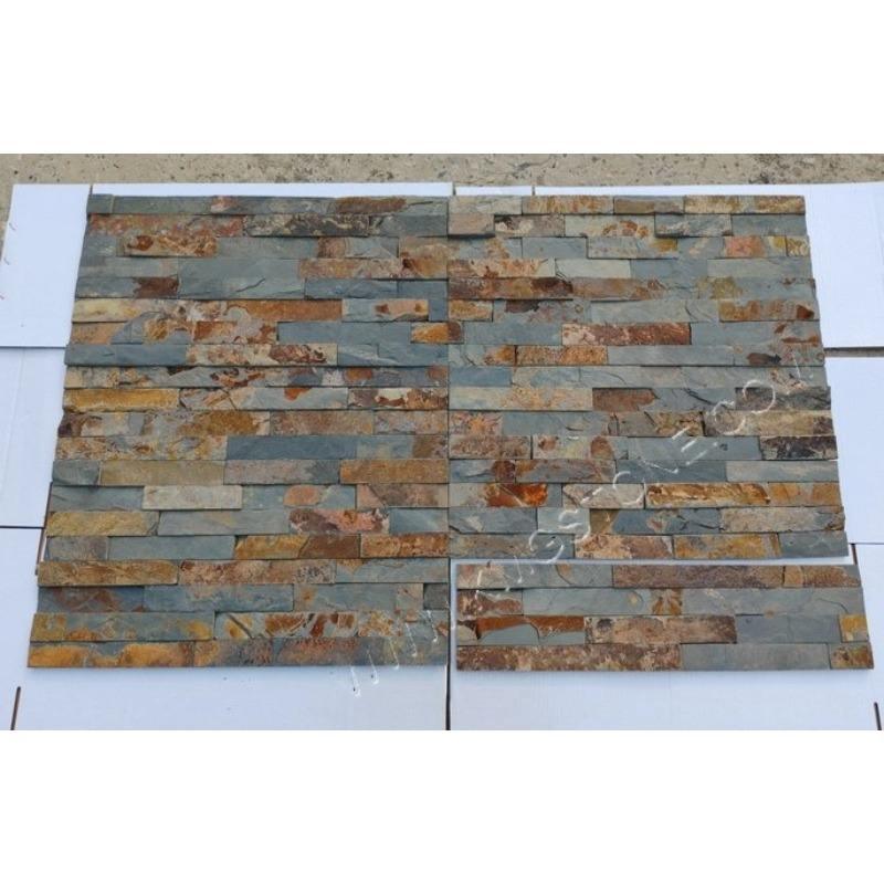 Gạch ốp tường đá văn hóa ván lạng đá phiến tự nhiên kích thước tùy chỉnh phong cách Mộc mạc Hiện đại, kháng axit tự nhiên, trang trí ngoại thất ngoài trời