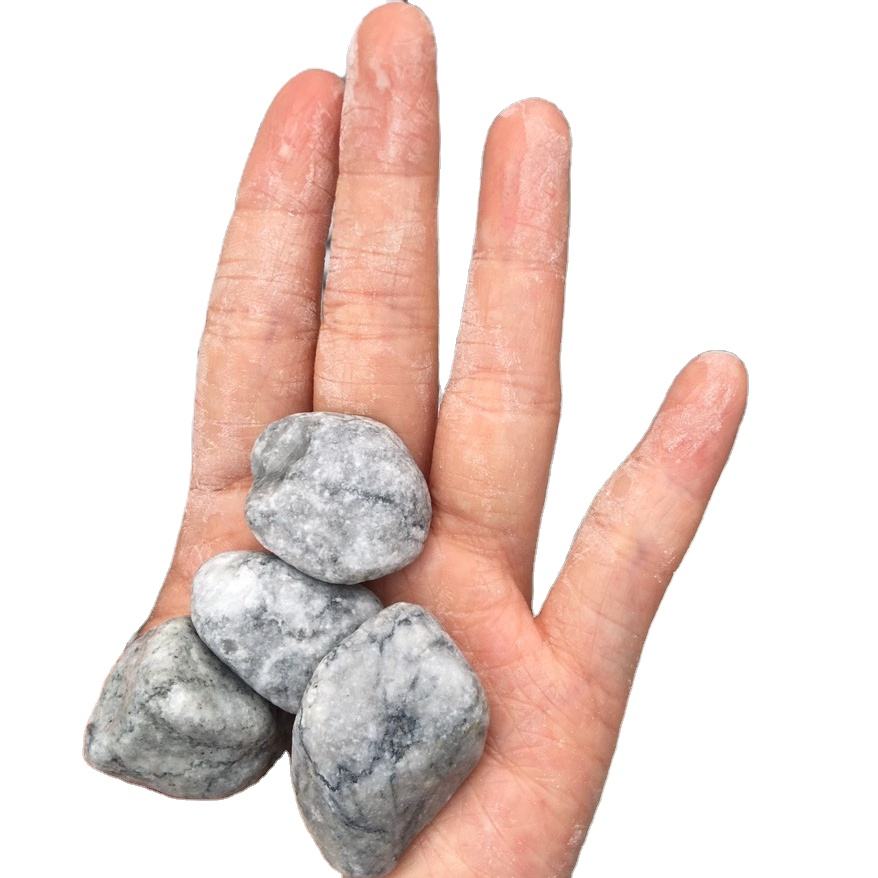 Grey Stone White Pebble Crystal Rocks Vietnam Origin