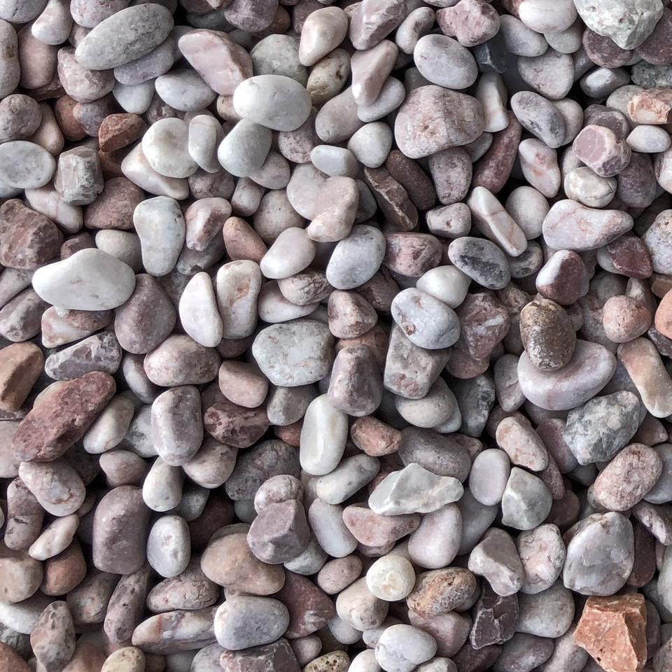 Modern Design Pink Pea LimeStone Tumbled Surface Finish Outdoor Application Block Tile Stone for Garden Floor Small Size Supply