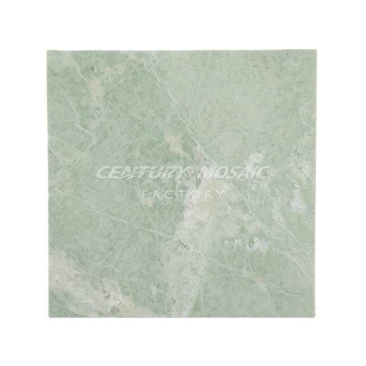 Gạch lát đá cẩm thạch tự nhiên màu xanh bạc hà bán chạy Century Mosaic dùng trang trí nội thất