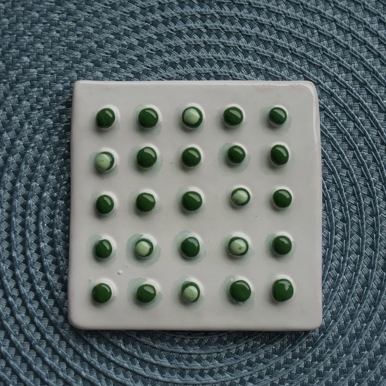 Gạch ốp tường men sứ kháng khuẩn 3D thủ công, thiết kế mộc mạc, trang trí nội thất gia đình và nhà bếp