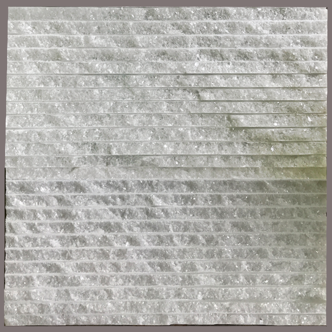 Modern Design Polished Calcite Natural Marble Slab Pure White Chiseled Cladding Tile for Exterior Bathroom Big Slab