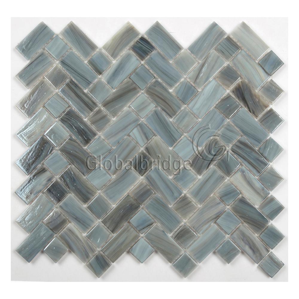 Gạch Mosaic Thủy Tinh Agate Trộn Không Đều