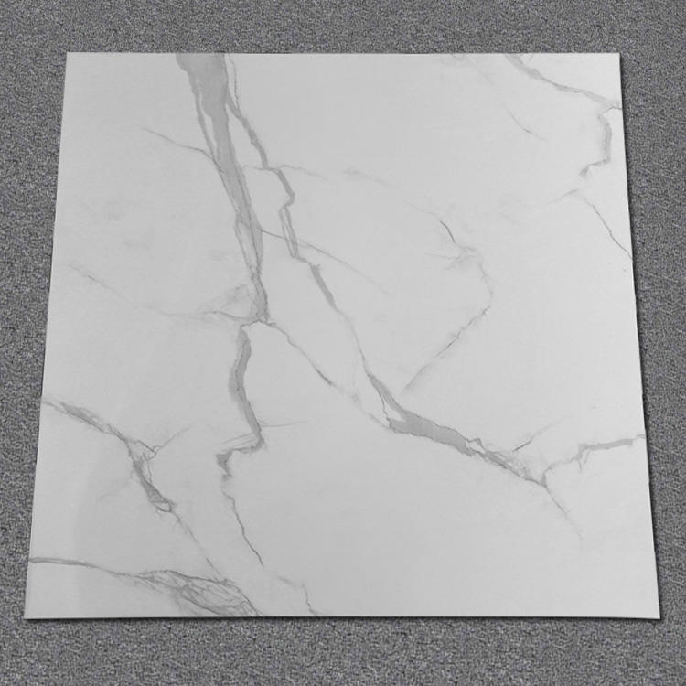 Gạch men sứ mài bóng Calacata cao cấp màu trắng Jazz 80x80