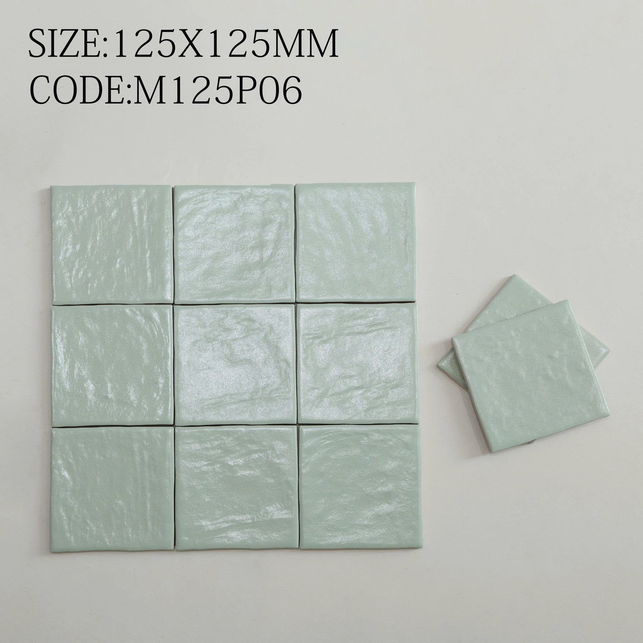 Gạch thẻ 125x125mm bề mặt ngọc trai cao cấp M125P06