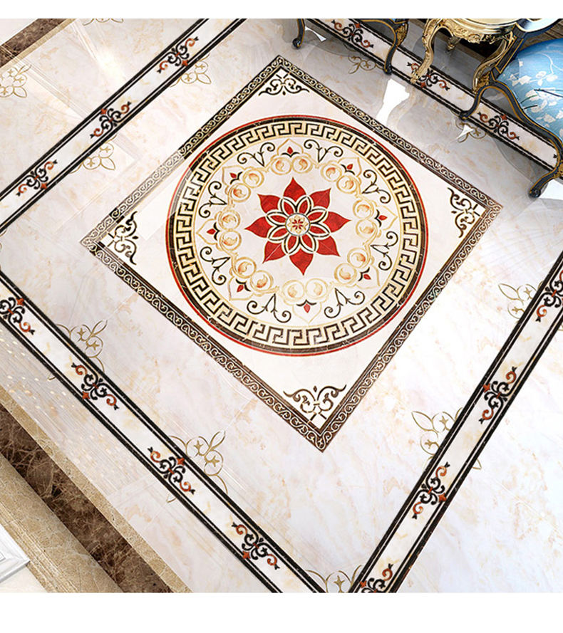 Gạch lát nền thảm ceramic màu nghệ sĩ men bóng 1200x1200mm thiết kế mới