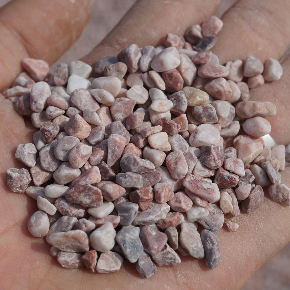 Natural Pink Polished Cobble Pebble Gravel Stone for Home & Garden Paving & Decoration